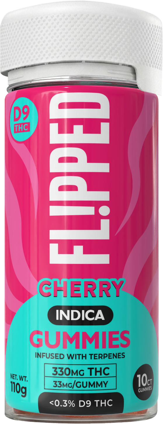 FL!PPED Cherry D9 Gummies jar