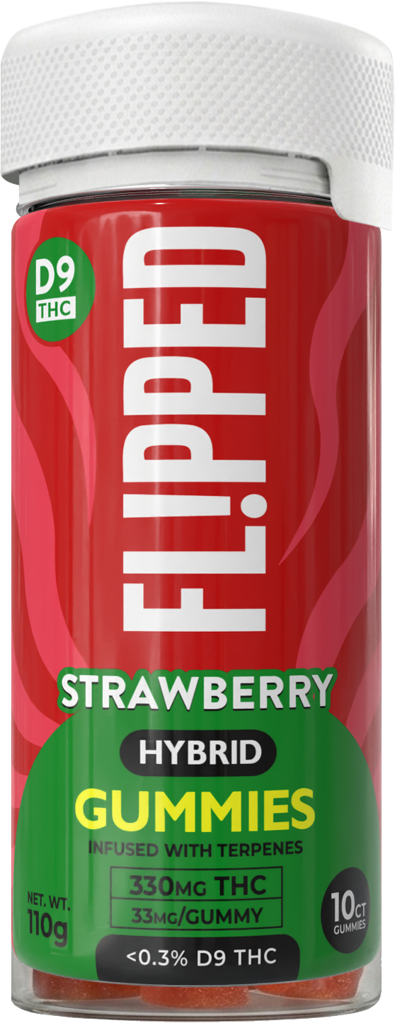 FL!PPED Strawberry D9 Gummies jar